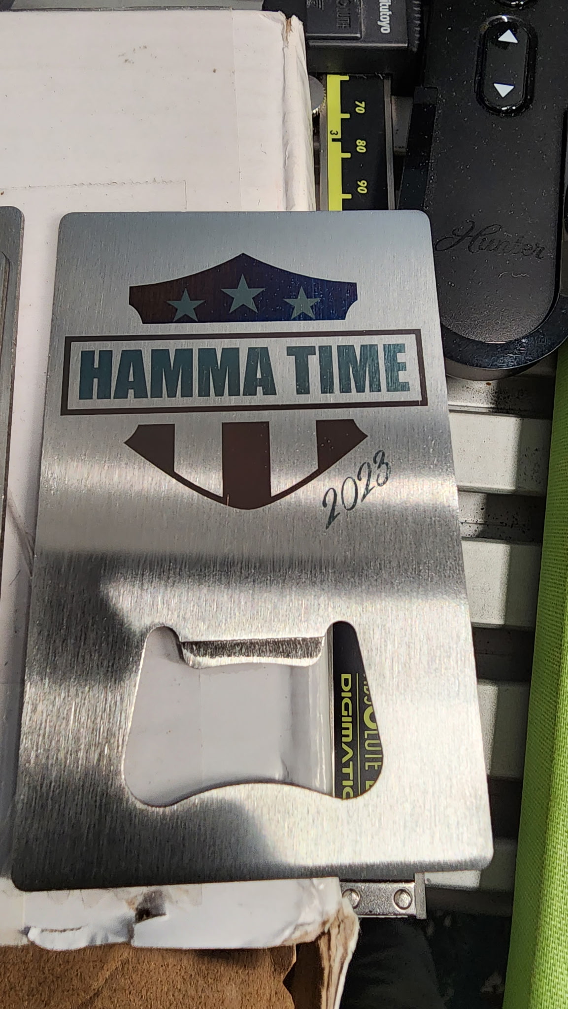 Custom engraved bottle opener - Hamma Time